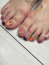 秋ネイル ホログラム ハロウィン 