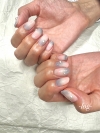 グラデーション　春夏ネイル　パール